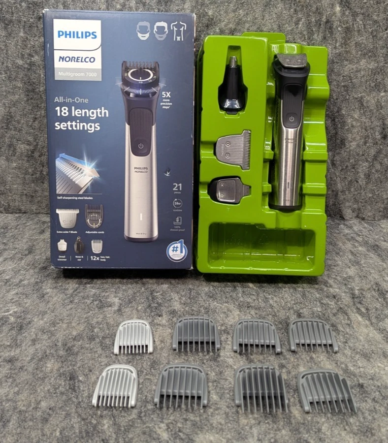 Philips Norelco Multigroom Serie 7000, Recortadora Todo en Uno - Sin Adaptador Foto 1 de 4
