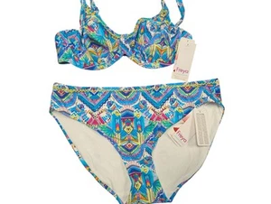 Nuevo Conjunto de Bikini Freya 36D Top XL Parte Inferior Natación Nuevo Traje Brillante Colorido - Imagen 1 de 6