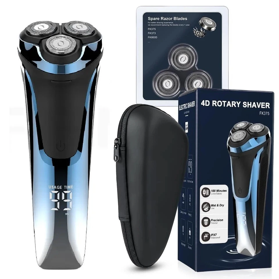 BESUCHE DEN AMURHEY-STORE Rasierer Herren Elektrisch Nass 3x Ersatzköpfen Nass- & Trockenrasierer