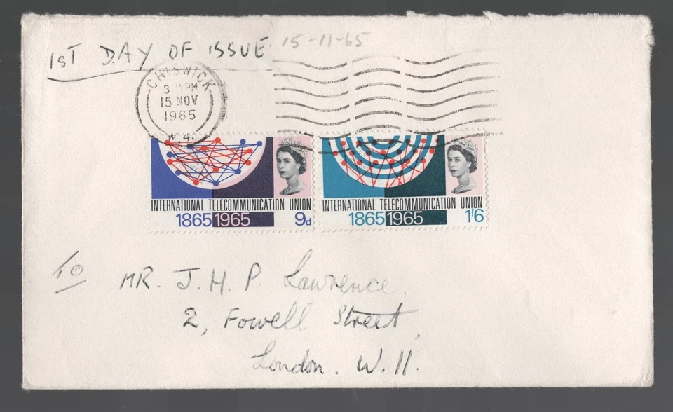 1965 ITU FDC. Chiswick Doctors Time slogan First Day Cover. SG 683-684 - Image 1 of 1