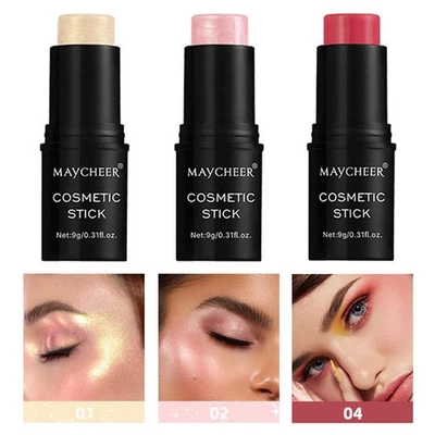 Highlighter Face Glow Concealer Stick Contour Makeup Stick Bronzer Blush * - Image 1 of 4
