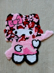 Hello Kitty Maßgefertigt Rosa Ak47 Mädchenzimmer Wohndeko Fußmatte Getuftet Teppich Rug - Bild 1 von 4