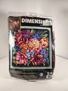 Dimensions Floral Splendor Needlepoint Kit-14"X14" Stitched New Vintage - Picture 1 of 4