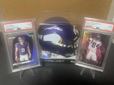 Minnesota Vikings Stuff (Signed Helmet, Graded Silver, Graded Midnight /99) - Image 1 of 4