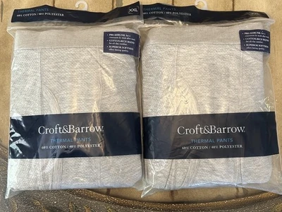 Pantalón térmico Croft & Barrow costuras reforzadas para hombre - mezcla de algodón - gris - XXL Foto 1 de 2