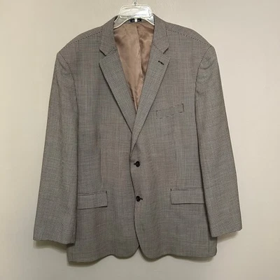 American Living мужской Blazer 50R черный желтовато-коричневый гончая шерсть куртка спортивное пальто - Изображение 1 из 4