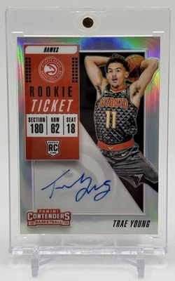 2018-19 Contenders Optic Trae Young RC Rookie Ticket On Card Auto #142 Hawks - Image 1 of 4