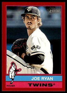 2025 Topps Heritage Joe Ryan #276 Red Border Minnesota Twins - Picture 1 of 2