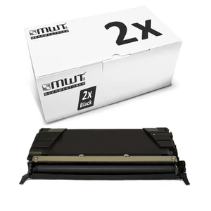 2x Cartridge Black Replaces Lexmark C746H1KG - Zdjęcie 1 z 3