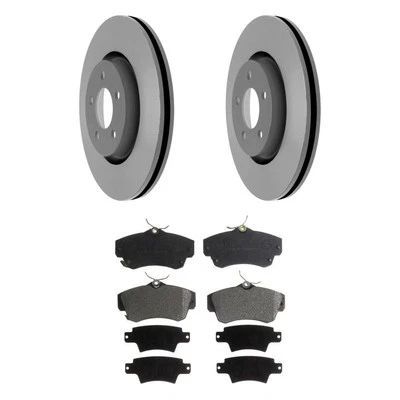 For Chrysler PT Cruiser 01-10 Silver Front Brake Kit w Semi-Metallic Pads Foto 1 de 4