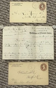 1886 1887 Cover x2 with Lumber Sales Quotation Letter - Maine and Vermont - U67 - Picture 1 of 3