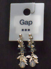 GAP Women's Silver Tone & Blue Beads Dangle Earrings