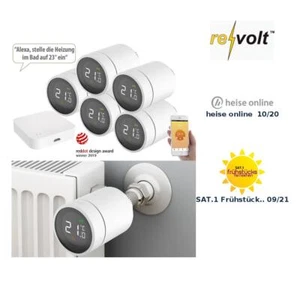 revolt 5er-Set Heizkörperthermostate mit App, Sprachsteuerung, ZigBee-Gateway - Bild 1 von 12