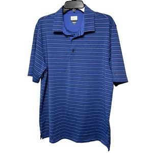 Greg Norman Play Dry Performance Polo Größe Large blau gestreift Golf Angeln - Bild 1 von 10