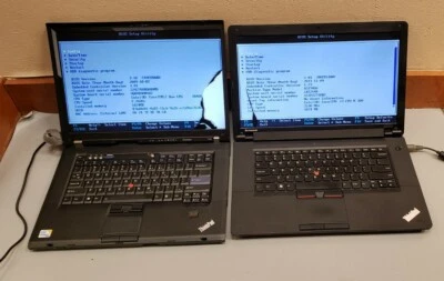 Lot of 2 Lenovo ThinkPad Edge 15/T500 i3/C2D 1GB RAM 0GB HDD CRACKED SCREEN - Image 1 of 4
