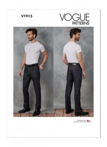 Vogue Patterns V1915 Men's Close-Fitting Tapered Leg Jeans Fly Zipper Closing - Picture 1 of 4