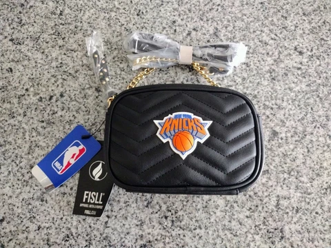 New York Knicks Womens Purse Black Crossbody Bag Inside Pockets Fisll NBA NWT Cover