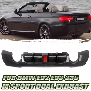 Carbon Fiber ABS Rear Bumper Diffuser For BMW E92 E93 328i 335i M Sport 2007 -13 - Bild 1 von 10