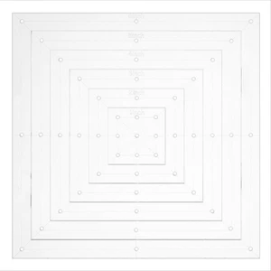 BENECREAT 6Pcs Square Quilting Template Set, 1/2/3/4/5/6 Inch Acrylic Embroidery - Picture 1 of 12