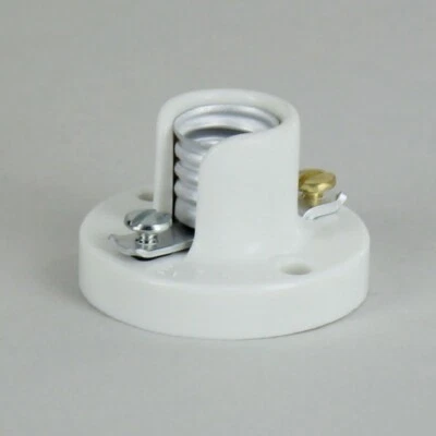 SUNLITE White Plastic Candelabra Pony Cleat, One-Piece, Keyless, E12 Lampholder 47726JB