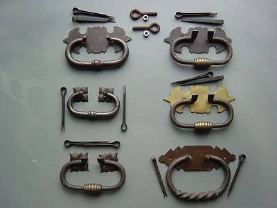 Truhengriff-Kistengriff-Tragegriff-Torgriff-Brandschrankgriff-antik patiniert - Bild 1 von 4