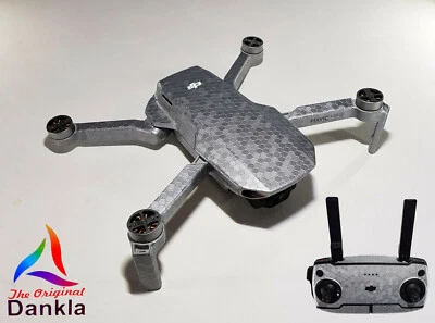 DJI MAVIC MINI - SKIN - HONEYCOMB SILBERGRAU - Folie / Decal / Wrap / Drohne - Bild 1 von 4