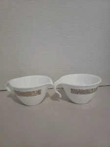 2 Vintage Corelle Corning Woodland Brown Hook Handle Coffee Cups Replacement - Picture 1 of 4
