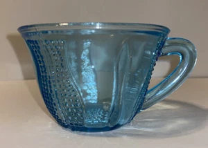 Depression Glass Blue Dell Tulip Cup - Picture 1 of 6