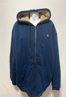 Jaqueta quente Aeropostale A87 masculina azul com zíper forrada Sherpa 4XL grande e alta nova com etiquetas - Imagem 1 de 4
