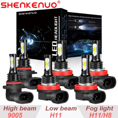Para Volvo C30 C70 2007-201 6* 6000K LED Faro Bombilla Alto/Bajo Haz + Kit Luces Antiniebla Foto 1 de 4