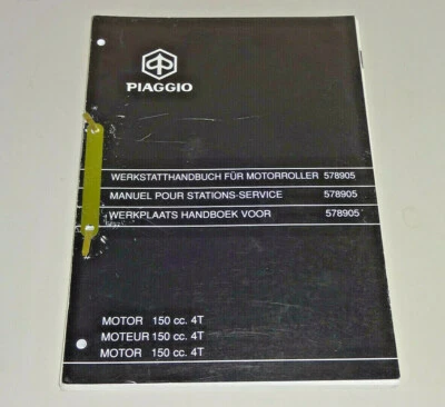 Manual De Taller Piaggio 150 CM³ Motor De Cuatro Tiempos - Edición 1999 - Imagen 1 de 3