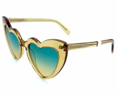 SAINT LAURENT Yellow/Green Heart 54-145MM Women's Sunglasses SL 181 LOULOU 017 - Image 1 of 3