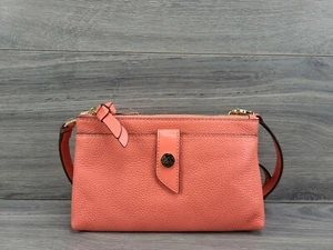 Michael Kors borsa a mano telefono a tracolla media in pelle scheda doppia cerniera (rosa) - Foto 1 di 8