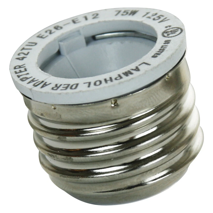 6-Pack (E12) Medium to (E26) Candelabra Base Socket Adapter for Lamps/Sconces - Image 1 of 1