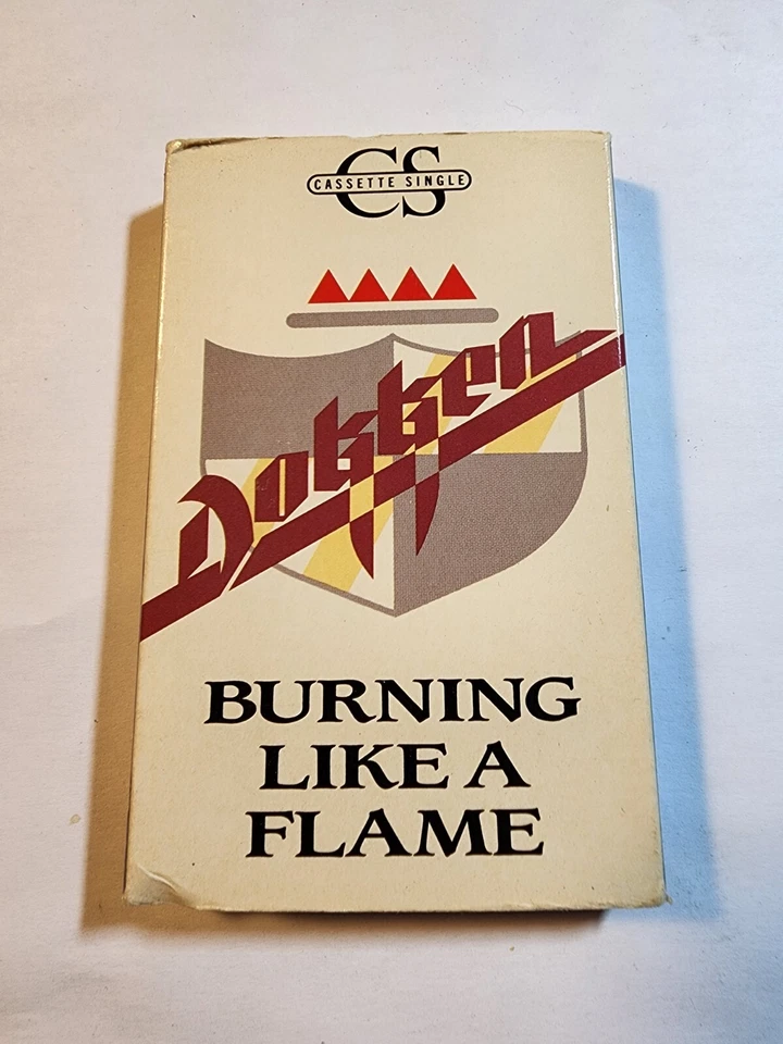 DOKKEN  " BURNING LIKE A FLAME " Cassette Single VG+/EX CS10 - Image 1 of 2