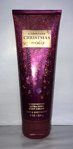 NEW Bath & Body Works A THOUSAND CHRISTMAS WISHES Body Cream 8 Oz - Ships FREE!! - Picture 1 of 1