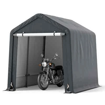 COSTWAY Outdoor Storage Shelter 240 x 195 cm Portable Motorcycle Bike Shed
