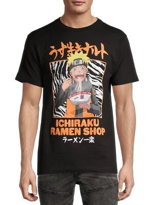 NEW - Naruto Shippuden Men's Ichiraku Ramen Shop Graphic T-Shirt, Black, 2X - Image 1 of 4