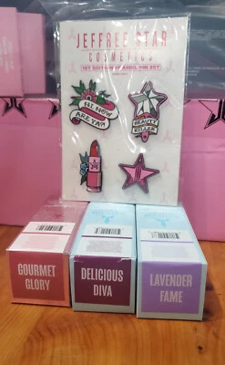 Jeffree Star Cosmetics 3 Liquid Blush Bundle NEW + Pin Set  - Image 1 of 3