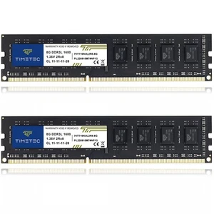 Timetec 16GB KIT(2x8GB) DDR3L / DDR3 1600MHz (DDR3L-1600) PC3L-12800 / PC3-12... - Picture 1 of 9