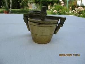 ANTIQUE FRENCH APOTHECARY BRONZE CHEMIST NESTING CUP WEIGHTS PHARMACEUTICAL   - Picture 1 of 12