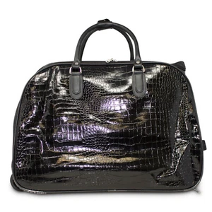 Unisex Moc Croc Design Travel Holdall Hand Luggage Flight Weekender Duffle Bags - Picture 1 of 3