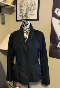 LIDA BADAY-Black Slim Puffer Jacket Made In Canada Size 8 - Picture 1 of 11