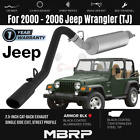 MBRP 2.5'' Cat-Back Single Exit Black Exhaust w/ SS Tip For Jeep Wrangler TJ