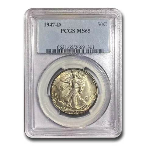 1947-D Walking Liberty Half Dollar MS-65 PCGS - SKU#1396 Cover