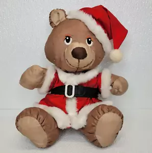 RARE vintage Potpourri Press Santa Mrs. Clause Nylon Christmas Bear Plush - Picture 1 of 12