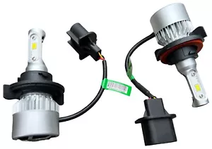 IZQUIERDA + DERECHA H13 9008 LED Faro Bombillas Hi/Lo Doble Haz 3 Caras - Imagen 1 de 2