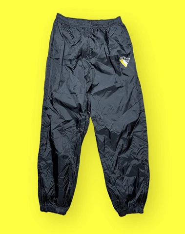 Vintage Pittsburgh Penguins Windbreaker Pants 1990s Men’s XL Turbo Zone Black Cover