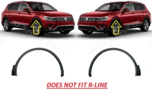 NUEVO PARA VW TIGUAN 2016 - 2020 PAR DE MOLDURAS DE ARCO MOLDEADO GUARDABARROS DELANTERO CONJUNTO L & R - Imagen 1 de 4