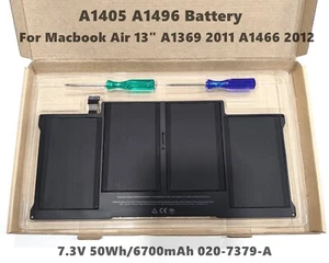OEM Genuine A1405 A1496 Battery for Apple Macbook Air 13" A1369 2011 A1466 2012 - Picture 1 of 8